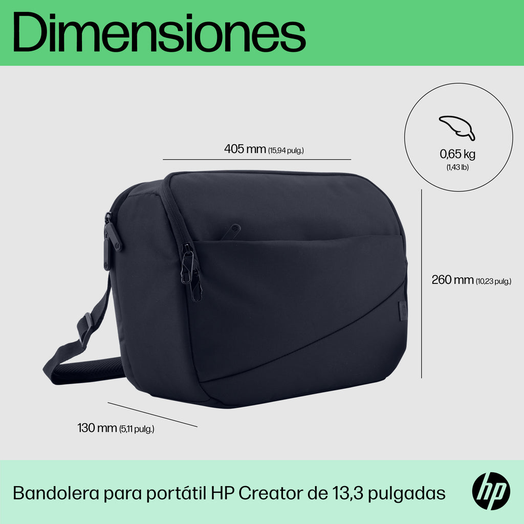 HP Creator 13.3 Dark NavyLaptop Sling 33,8 cm (13.3") Mochila bandolera Marina, Amarillo (3)