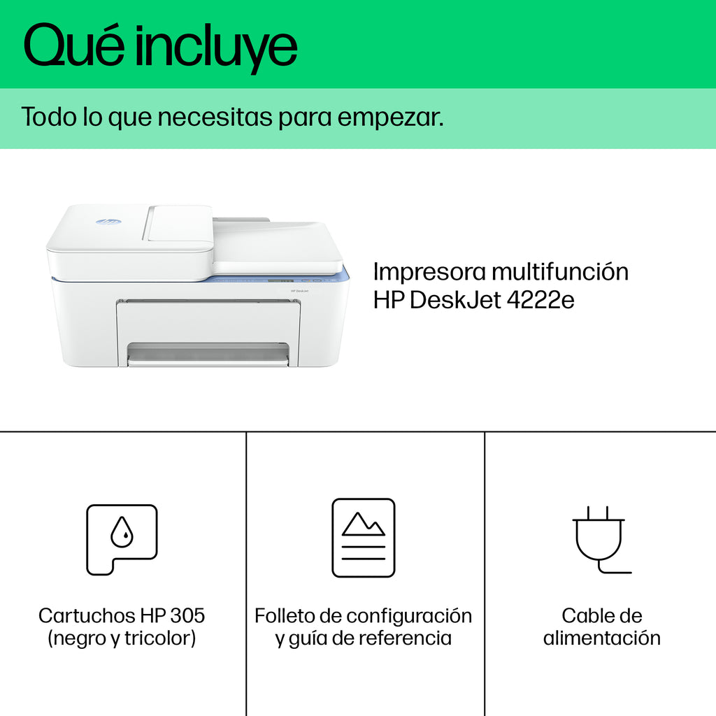 HP DeskJet 4222e All-in-One Printer Inyección de tinta térmica A4 4800 x 1200 DPI 8,5 ppm Wifi (7)