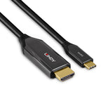 Lindy 43367 adaptador de cable de vídeo 1 m USB Tipo C HDMI tipo A (Estándar) Negro (3)