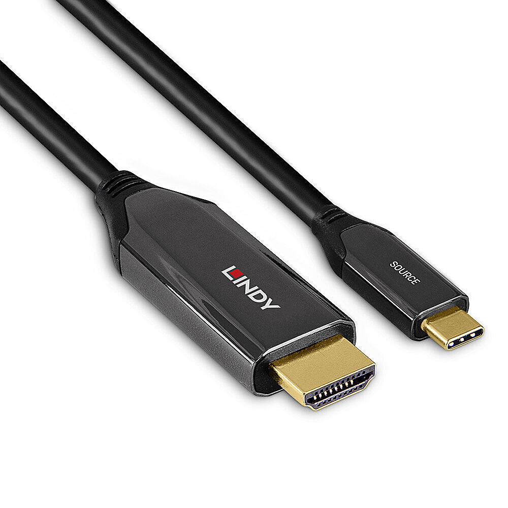 Lindy 43367 adaptador de cable de vídeo 1 m USB Tipo C HDMI tipo A (Estándar) Negro (3)