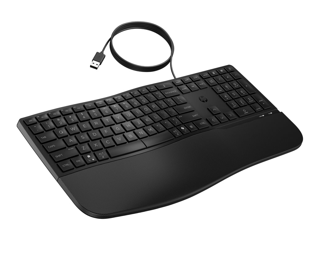 HP 485 Comfort Wired Keyboard teclado Oficina USB Negro (3)