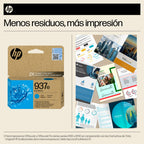 HP 937e EvoMore Cyan Original Ink Cartridge cartucho de tinta 1 pieza(s) Alto rendimiento (XL) (6)