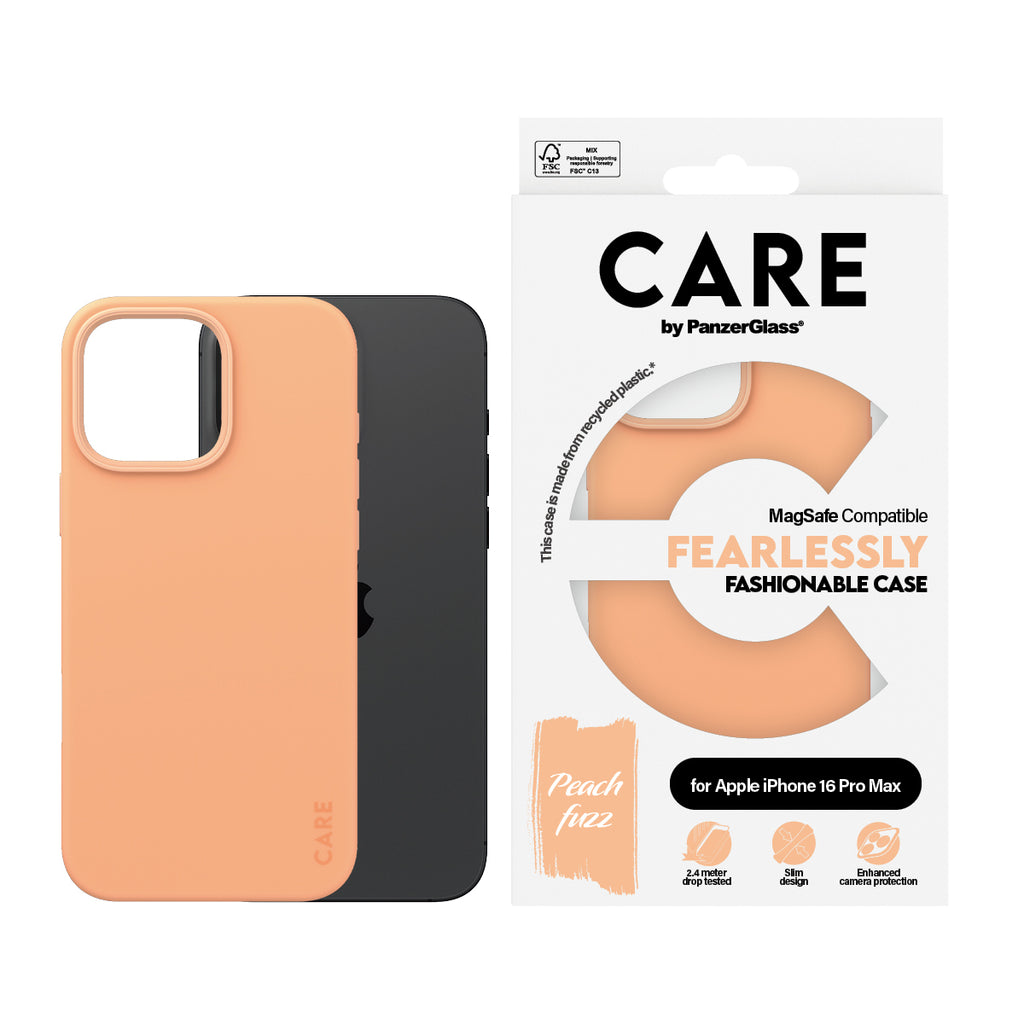 PanzerGlass CARE™ by ® Case Peachy w. MagSafe iPhone 16 Pro Max funda para teléfono móvil Rosa (2)