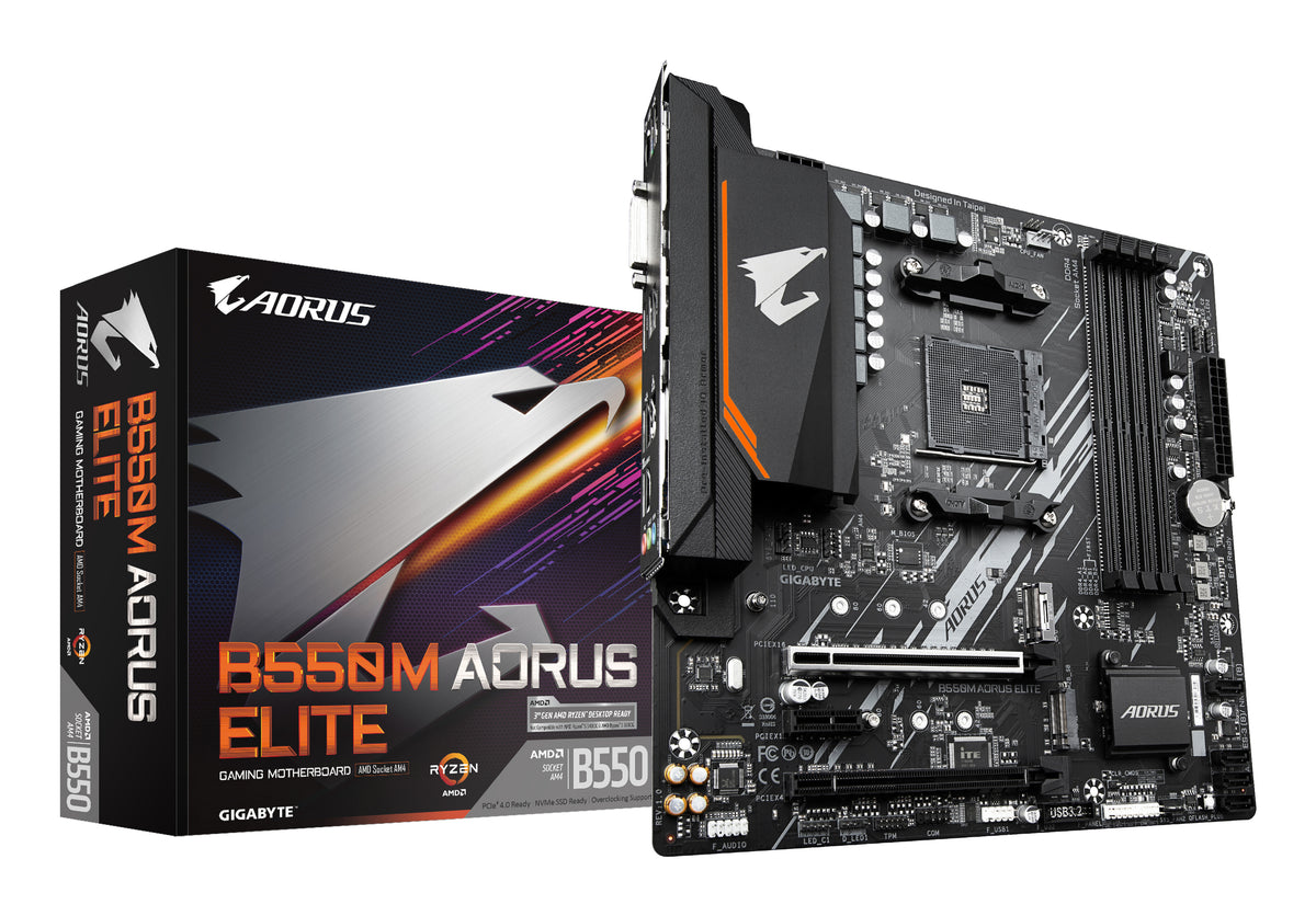 GIGABYTE B550M AORUS ELITE placa base AMD B550 Zócalo AM4 micro ATX (2)
