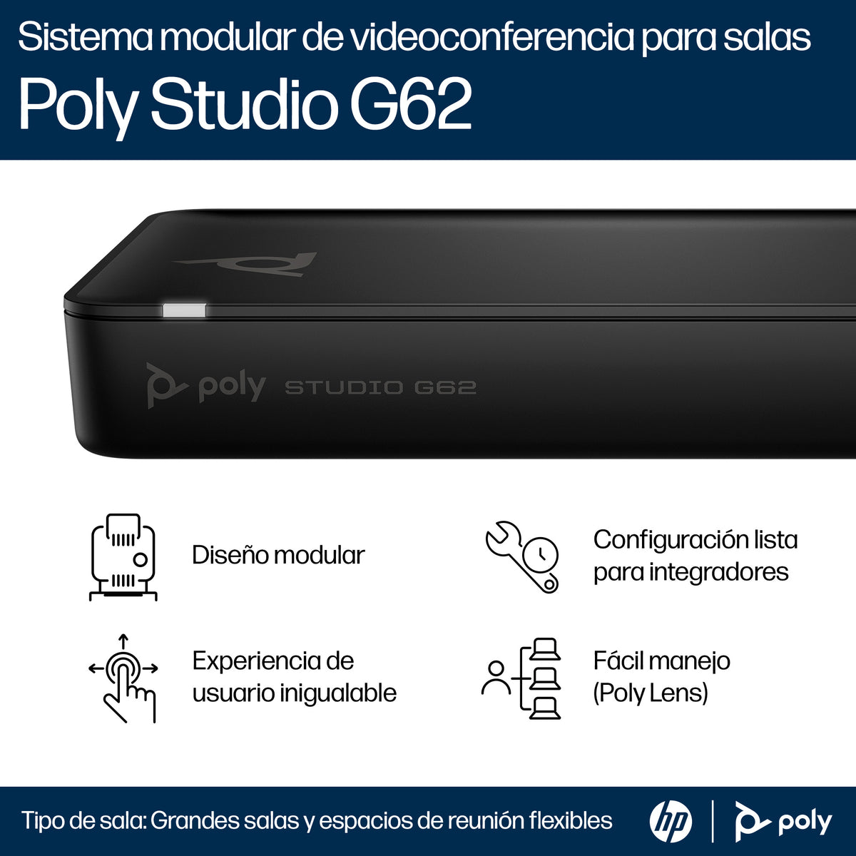 HP Poly 99T18AA - Sin cable de alimentación, sistema de videoconferencia