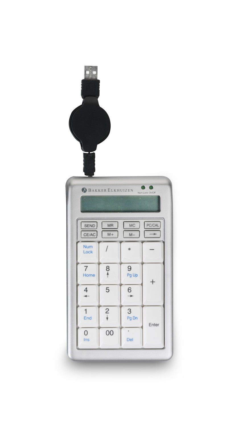 BakkerElkhuizen S-board 840 Numeric teclado numérico PC USB Gris claro, Blanco