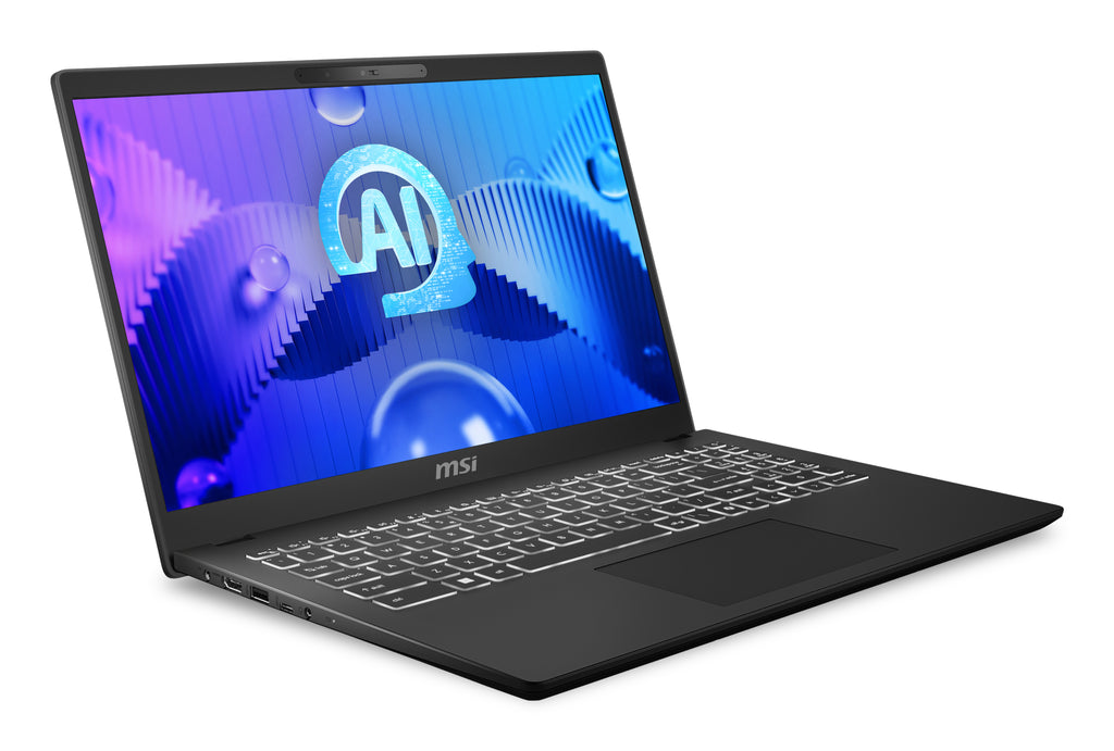 MSI Modern 15 H AI C1MG-003UK Intel Core Ultra 5 125H Portátil 39,6 cm (15.6") Full HD 16 GB DDR5-SDRAM 512 GB SSD Wi-Fi 6E (802.11ax) Windows 11 Home Negro (2)