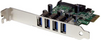 Startech PEXUSB3S4V - Controlador SuperSpeed, 4x USB A, Adaptador USB, PCIe x1