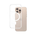 PanzerGlass ® HardCase Transparent w. White MagSafe iPhone 16 Pro Max funda