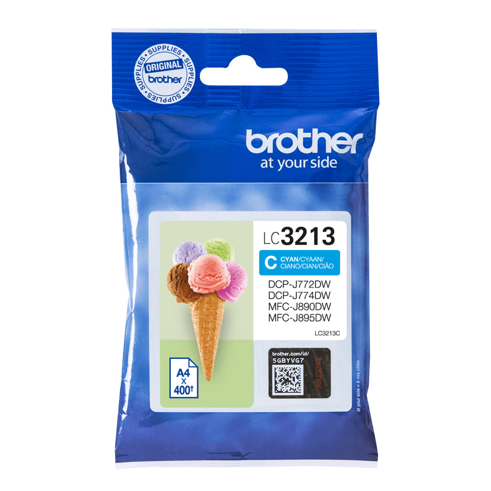 Brother LC3213C cartucho de tinta 1 pieza(s) Original Alto rendimiento (XL) Cian (4)