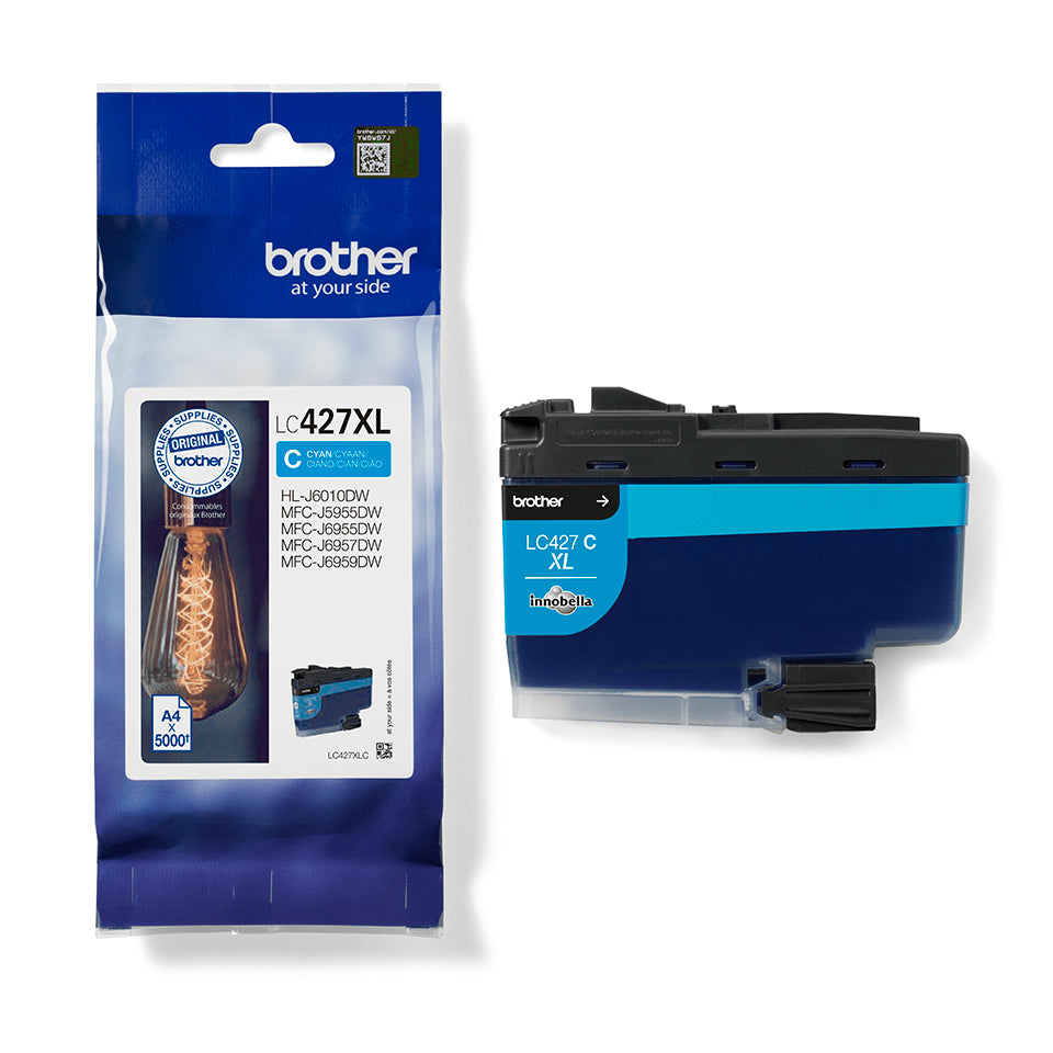 Brother LC-427XLC cartucho de tinta 1 pieza(s) Original Alto rendimiento (XL) Cian (3)