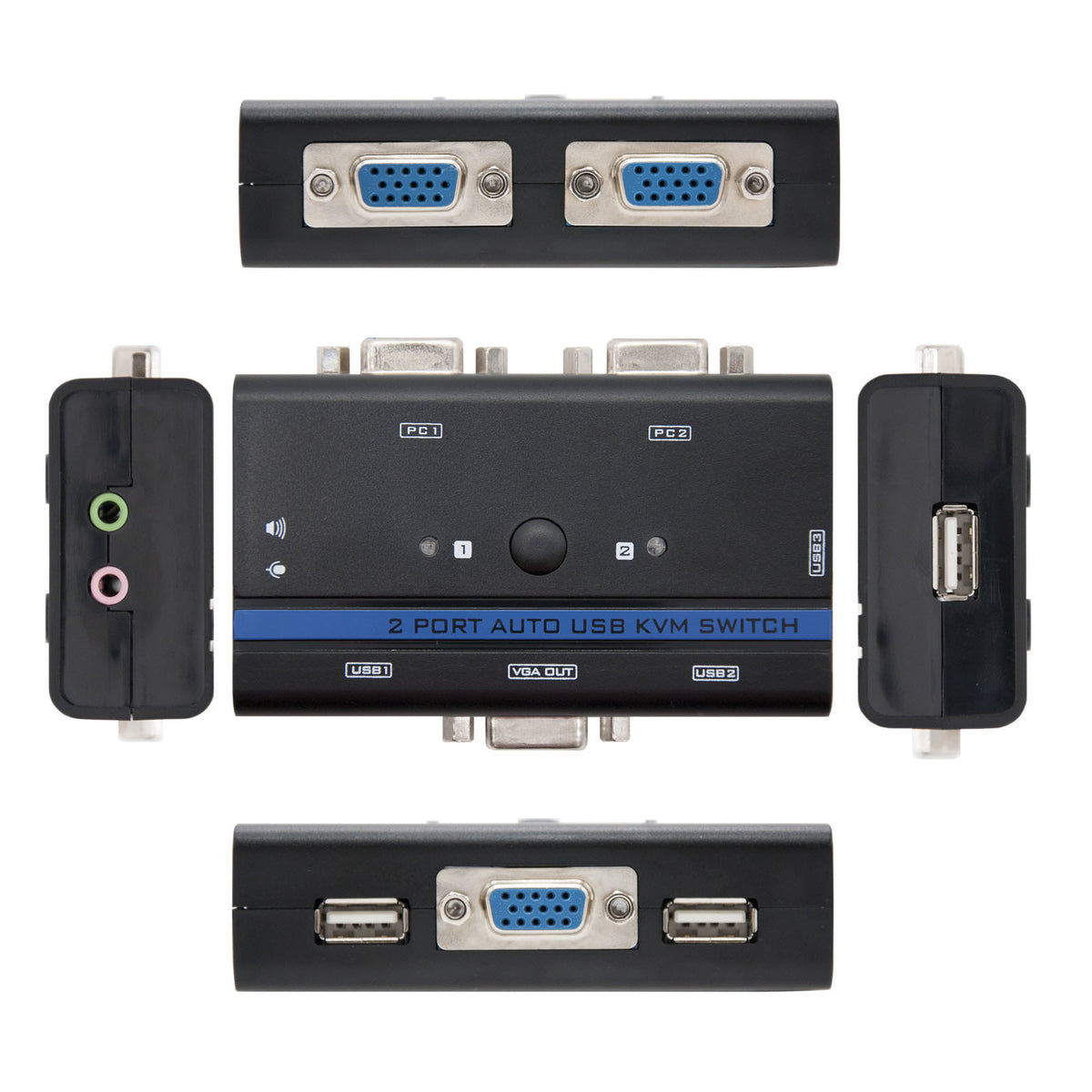 Nanocable 10.12.0001 interruptor KVM Montaje en rack Negro (3)