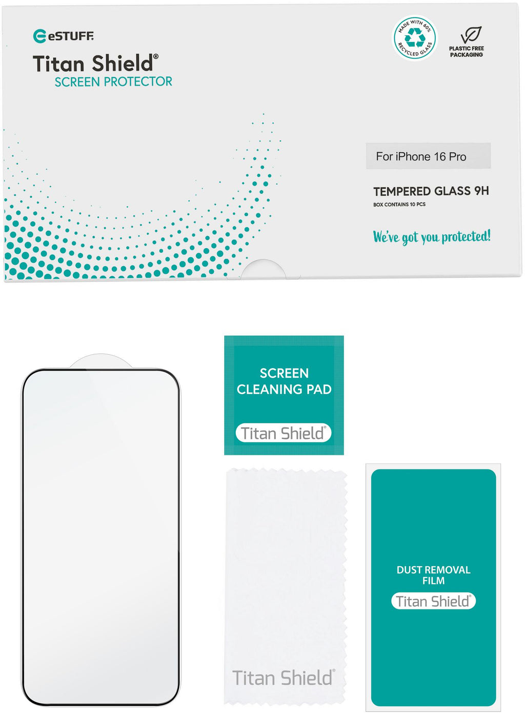 eSTUFF ES501423-10BULK protector de pantalla o trasero para teléfono móvil Apple 10 pieza(s) (3)