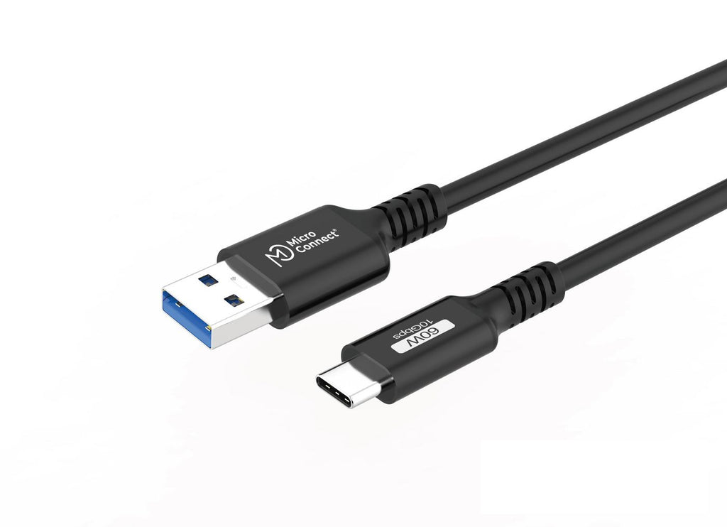 Microconnect USB3.2AC015 cable USB USB 3.2 Gen 2 (3.1 Gen 2) 0,15 m USB C USB A 60 W Negro (5)