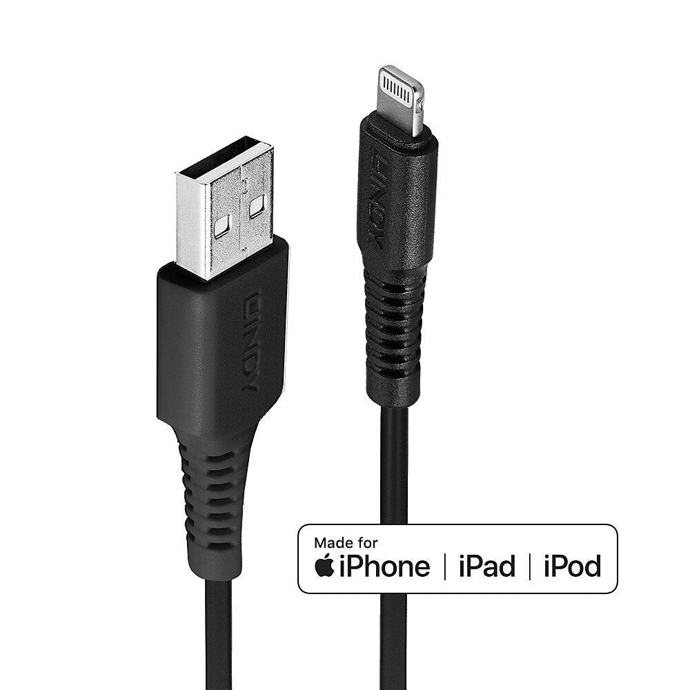Lindy 31321 cable de conector Lightning 2 m Negro (2)