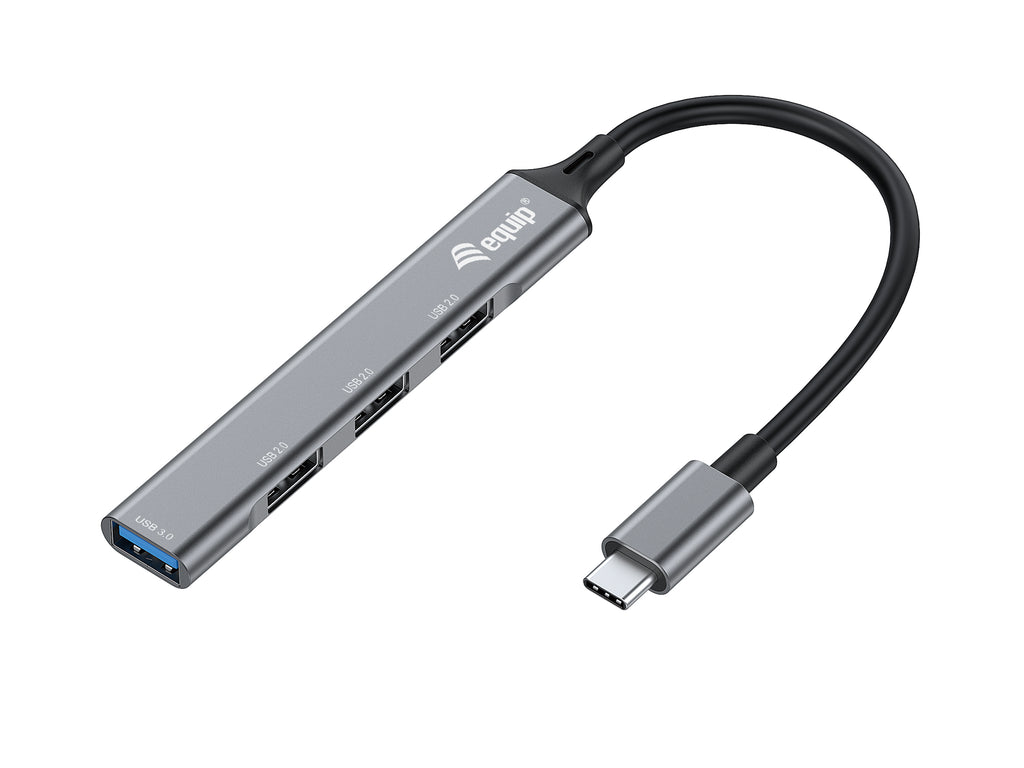 Equip 128961 hub de interfaz USB 3.2 Gen 1 (3.1 Gen 1) Type-C 5000 Mbit/s Negro, Gris