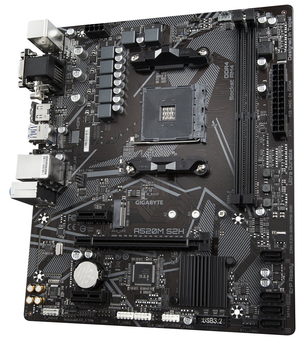 GIGABYTE A520M S2H placa base AMD A520 Zócalo AM4 micro ATX (5)