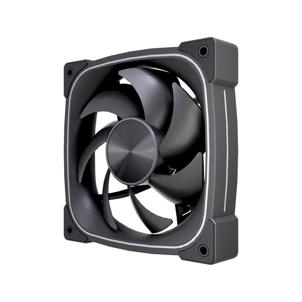 VIDA Stealth 120mm ARGB PWM Case Fan, Hydraulic Bearing, Outer Ring Lighting