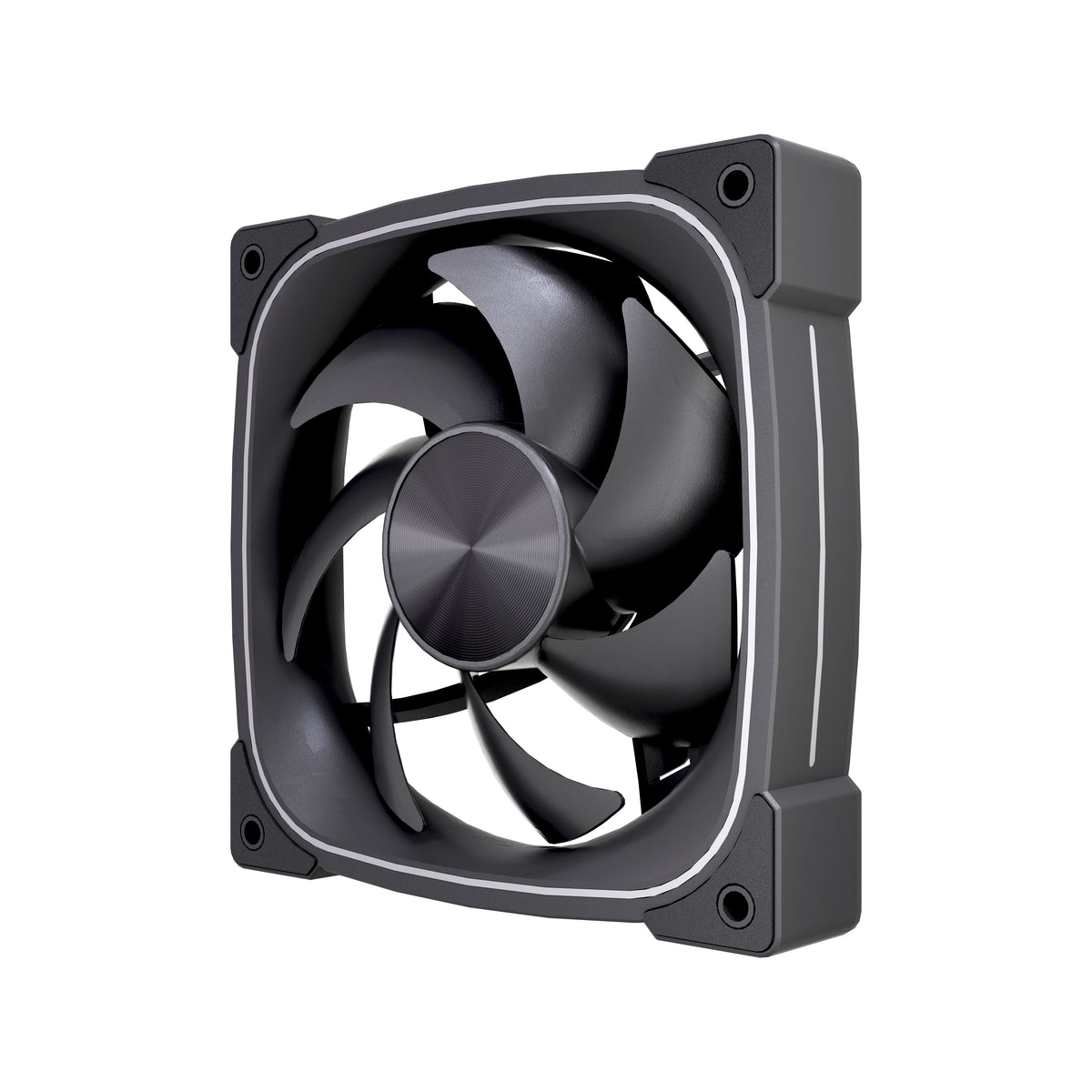 VIDA Stealth 120mm ARGB PWM Case Fan, Hydraulic Bearing, Outer Ring Lighting