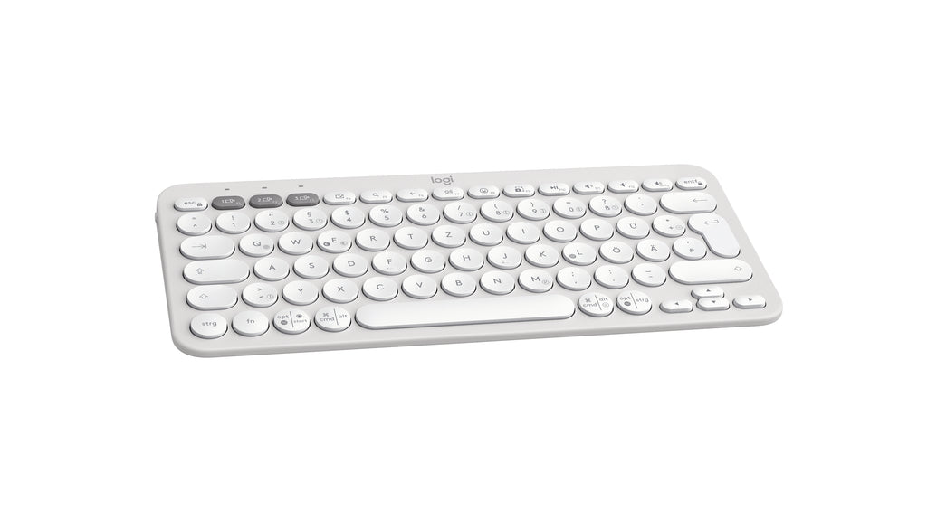 Logitech Pebble Keys 2 K380s teclado Universal Bluetooth QWERTZ Alemán Blanco