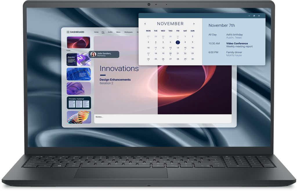 DELL Pro 15 Essential PV15255 AMD Ryzen™ 3 7320U Portátil 39,6 cm (15.6") Full HD 8 GB LPDDR5-SDRAM 512 GB SSD Wi-Fi 5 (802.11ac) Windows 11 Pro Negro QWERTZ Alemán (3)