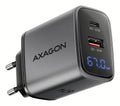 Axagon ACU-PQ67D cargador de dispositivo móvil Universal Negro, Gris Corriente alterna Carga rápida Interior