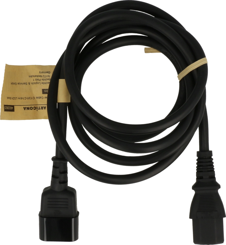 Cable alimentación C13 - C14 1,8 m, LSZH