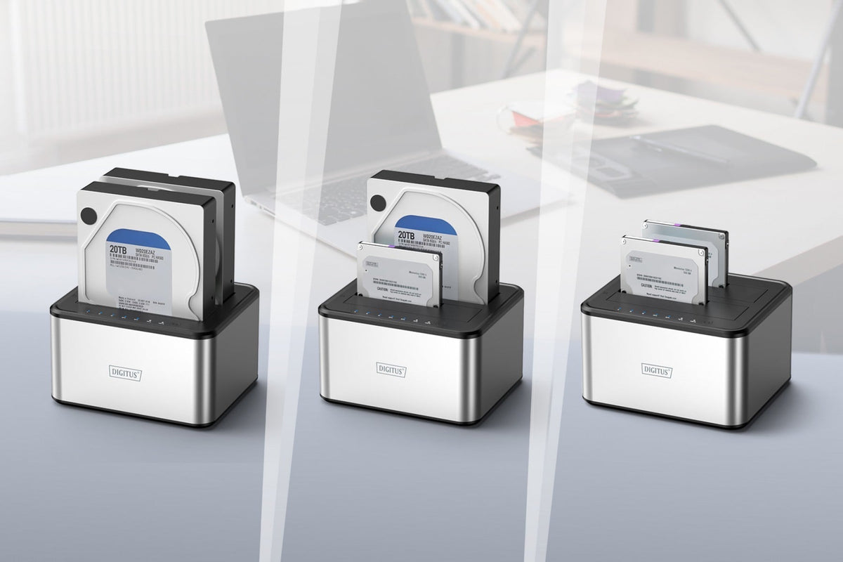 Station d'accueil USB 3.0 Super Speed pour jusqu'à 2x SSD/HDD 2.5/3.5" SATA III max. 2x20 To avec fonction de clonage (4)