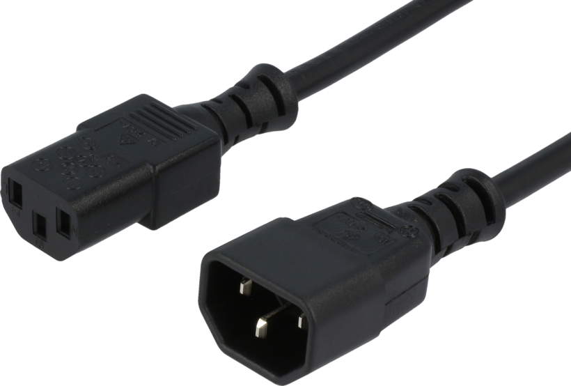 Cable alimentación C13 - C14 0,5 m negro