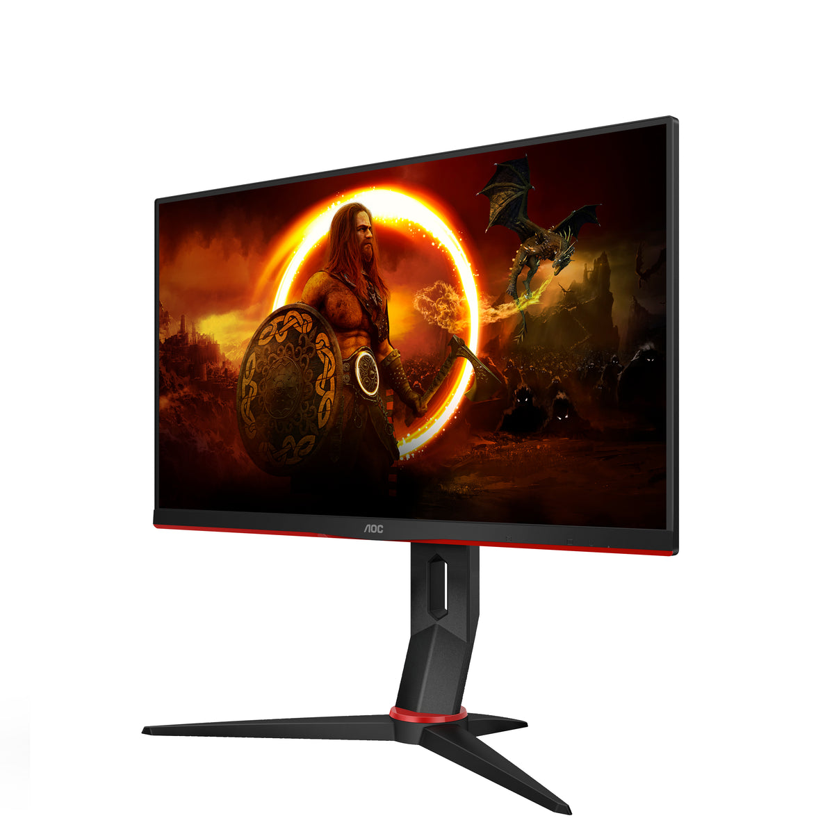 AOC G2 24G2ZU/BK pantalla para PC 60,5 cm (23.8") 1920 x 1080 Pixeles Full HD LED Negro, Rojo (6)