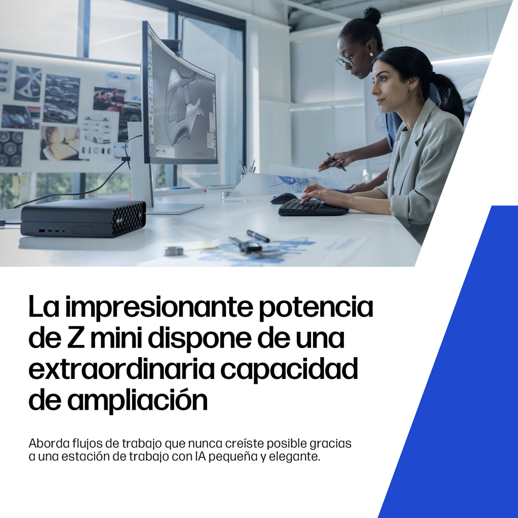 HP None Intel Core Ultra 7 265 16 GB DDR5-SDRAM 512 GB SSD NVIDIA RTX A1000 Windows 11 Pro Mini PC Puesto de trabajo AI Workstation, AI PC Negro (5)