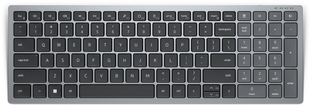 DELL KB740 teclado Oficina RF Wireless + Bluetooth Checa, Eslovaco Gris, Negro (2)