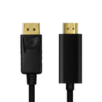 LogiLink CV0128 adaptador de cable de vídeo 3 m DisplayPort HDMI tipo A (Estándar) Negro (3)