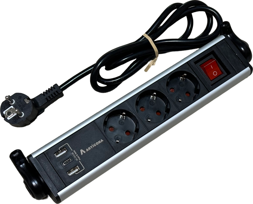 Regleta 3 ranuras + 3x USB A/C 1,4m (2)