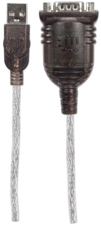 Manhattan 151801 cable de serie Plata 0,45 m USB A Serial/COM/RS232/DB9