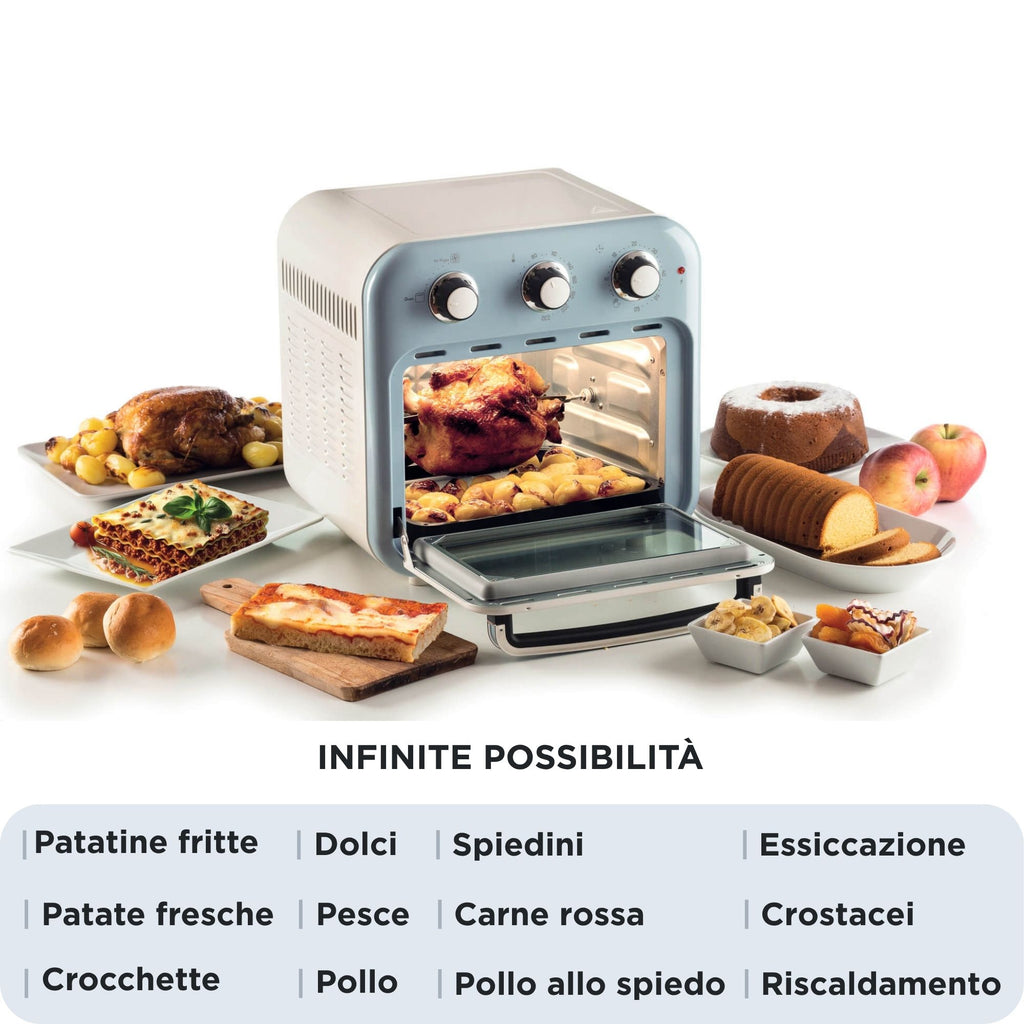 Ariete 4632/05 Sencillo 16 L Independiente 1400 W Freidora de aire caliente Azul claro (3)