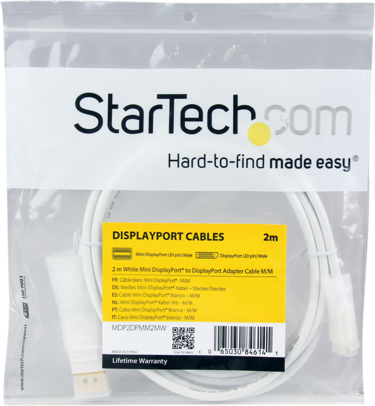 Startech MDP2DPMM1MW - 4k con soporte HBR Blanco, Cable DisplayPort (6)