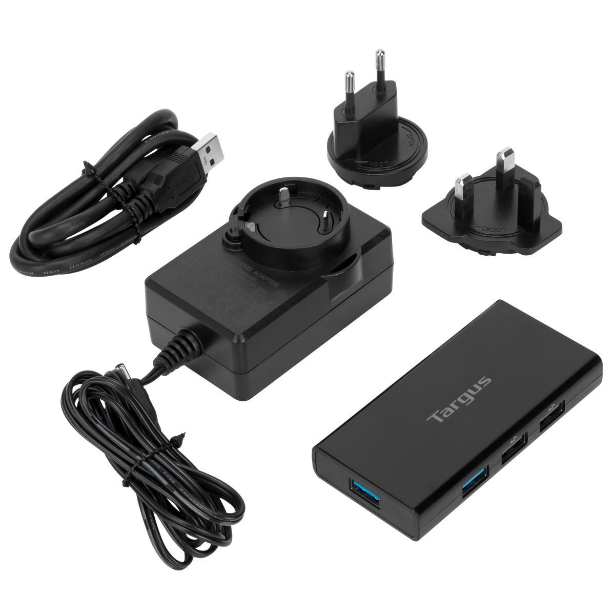 Targus ACH225EU hub de interfaz USB 3.2 Gen 1 (3.1 Gen 1) Type-A Negro