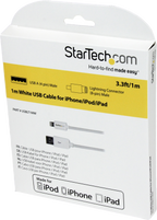 Startech USBLT1MW - Blanco, Cable Lightning, Lightning macho a USB macho, 1 m (2)