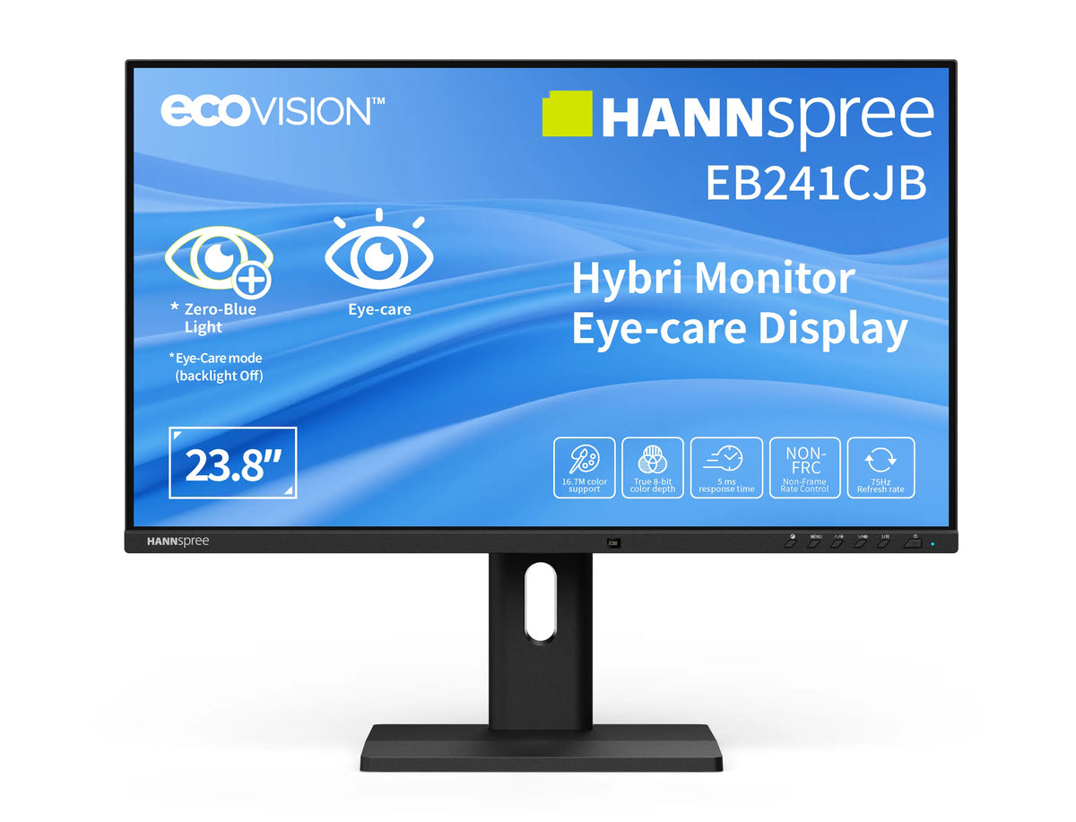 Hannspree Hybri Monitor EB241CJB pantalla para PC 60,5 cm (23.8") 1920 x 1080 Pixeles Full HD LCD Negro