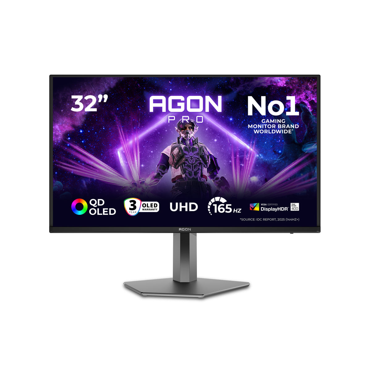 AOC AGON PRO AG326UD pantalla para PC 80 cm (31.5") 3840 x 2160 Pixeles 4K Ultra HD QD-OLED Negro