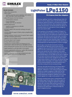 EMC SINGLE CHANNEL 4GB/S FC PCI LPE1150-RFB – Reacondicionado