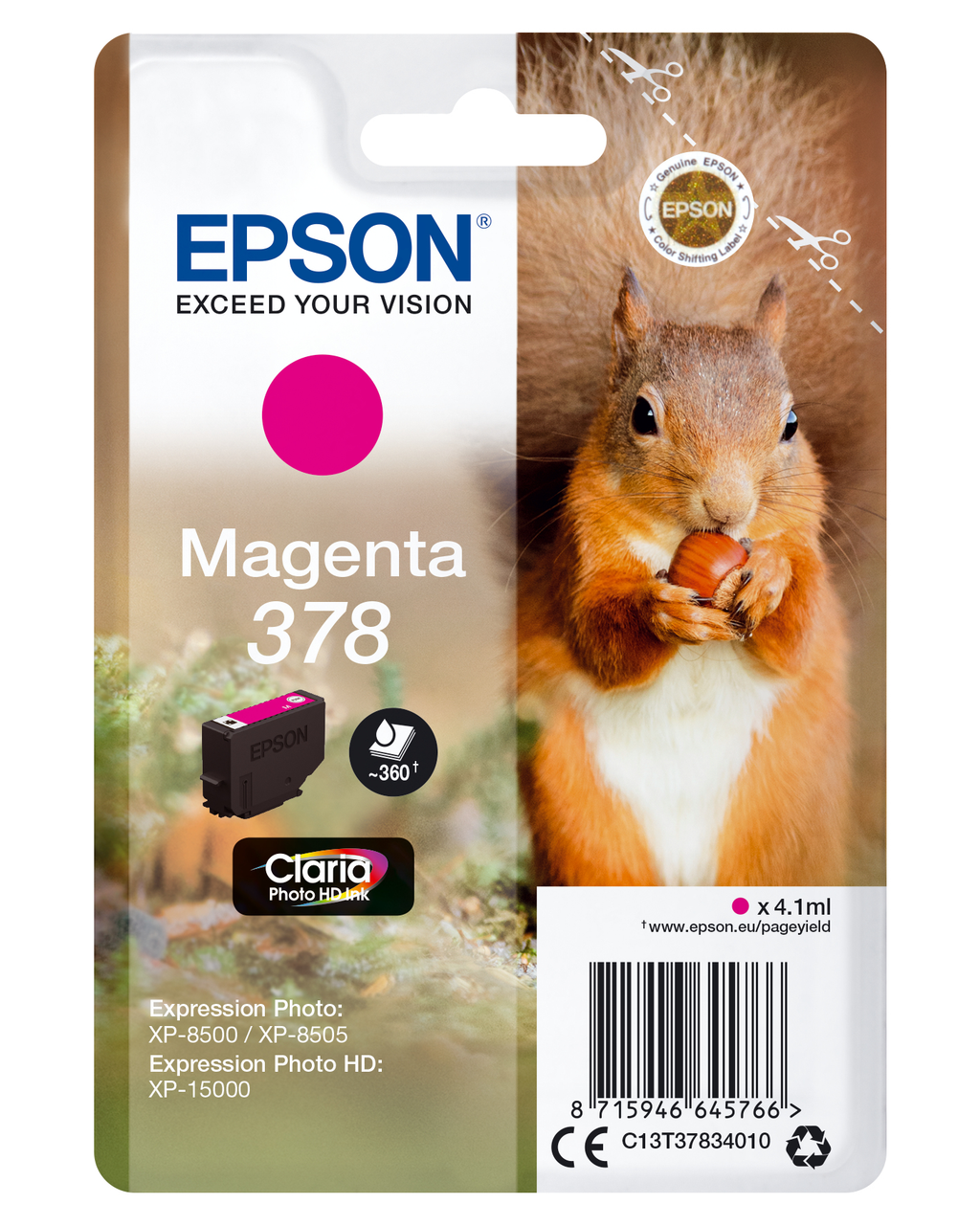 Epson C13T37834020 - 4.1 ml, magenta, original