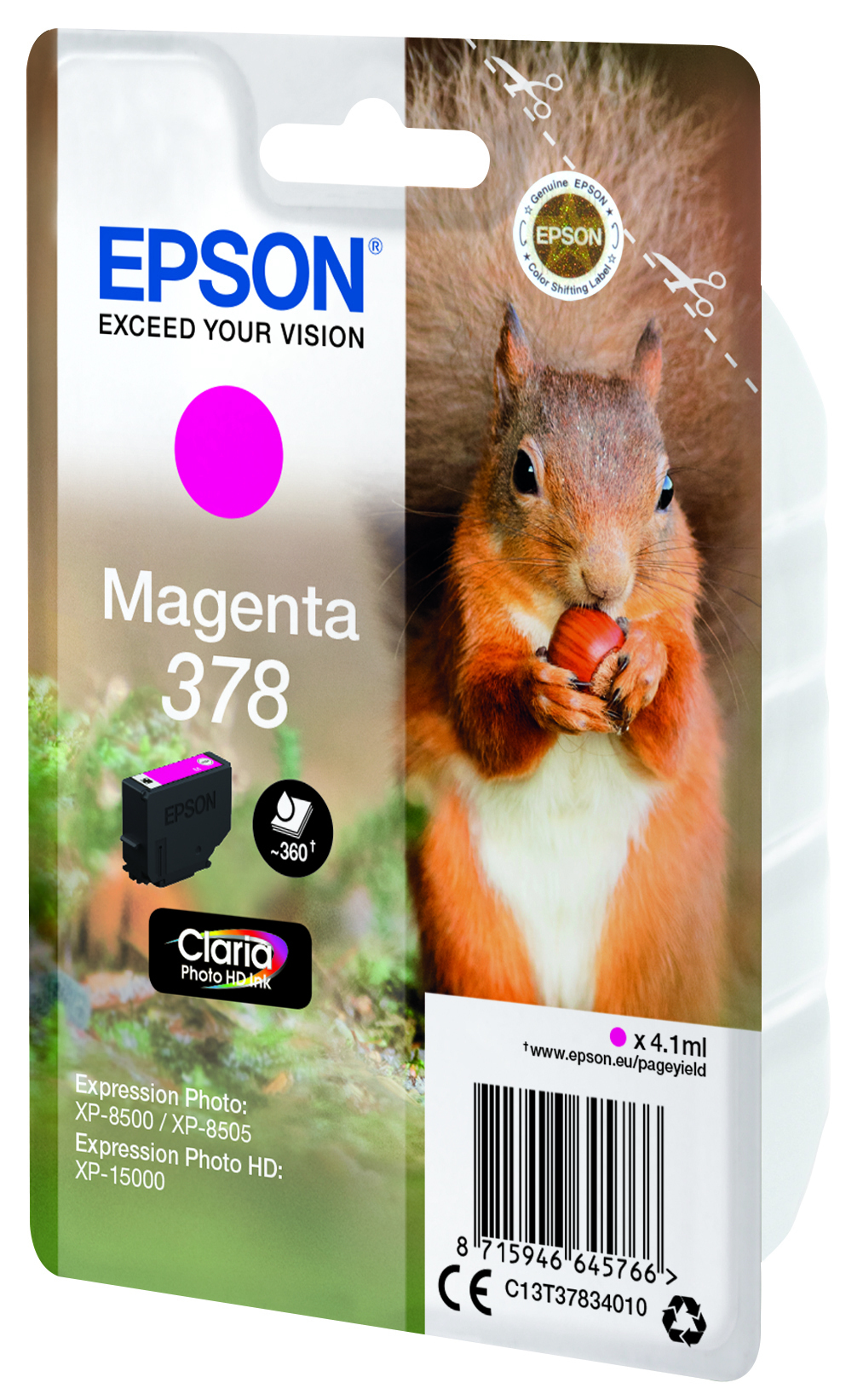 Epson C13T37834020 - 4.1 ml, magenta, original
