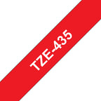 Brother TZE-435 cinta para impresora de etiquetas Blanco sobre rojo (2)