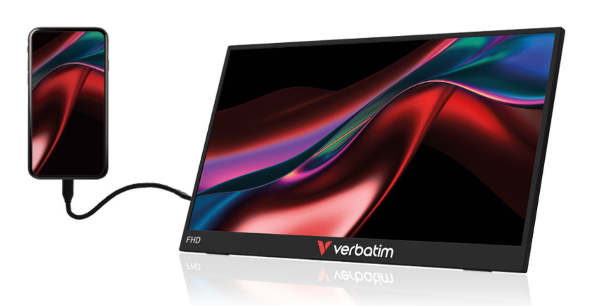 Verbatim Portable 15.6" FHD Monitor LIGHT Monitor portátil Negro 39,6 cm (15.6") LCD 1920 x 1080 Pixeles (4)