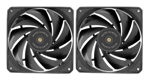 Mars Gaming MF-NCLX2 Carcasa del ordenador Ventilador 12 cm 2 pieza(s) (2)