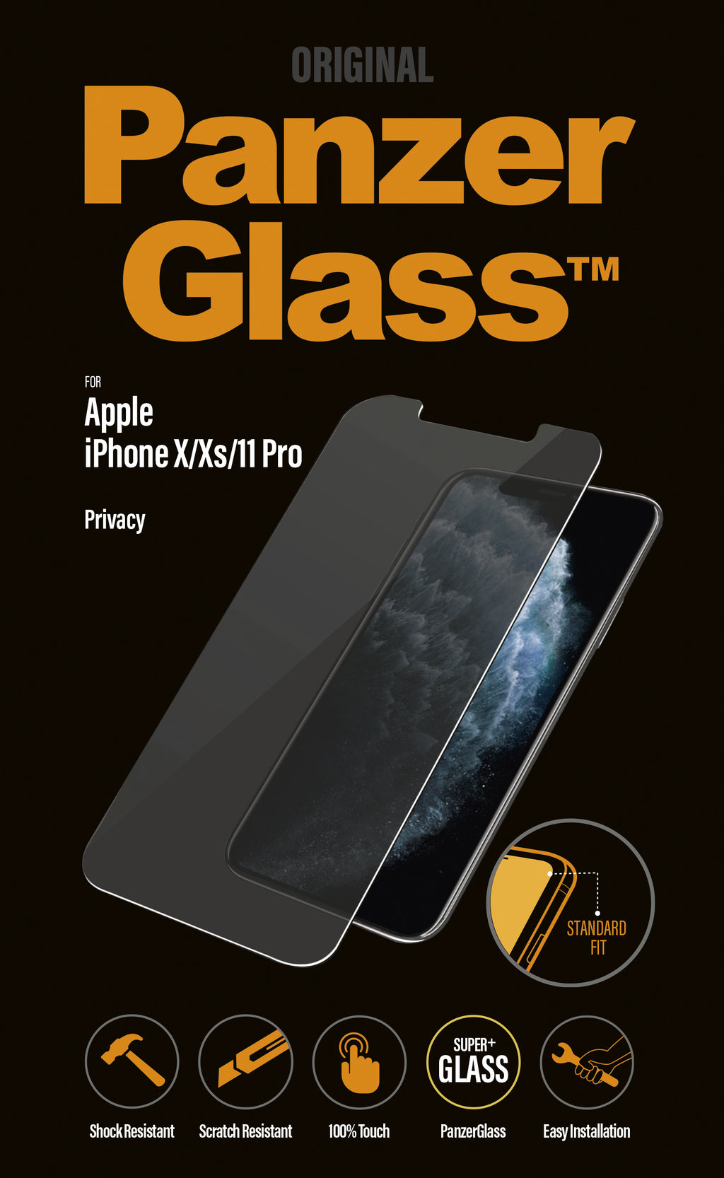 PanzerGlass ® Privacy Screen Protector iPhone 11 Pro | Xs | X | Standard Fit Protector de pantalla Apple 1 pieza(s) (2)