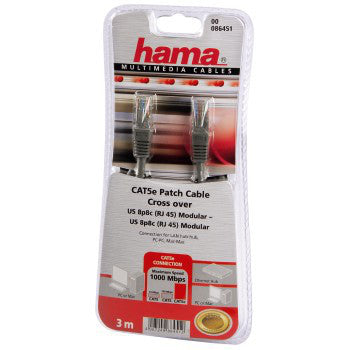 Hama CAT 5e cable de red Gris 3 m Cat5e (2)