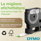DYMO D1 Standard - Black on White - 12mm cinta para impresora de etiquetas Negro sobre blanco (4)